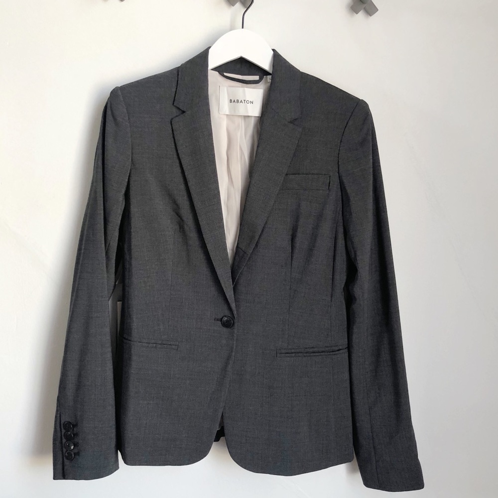Aritzia Babaton Charcoal Gray Blazer
